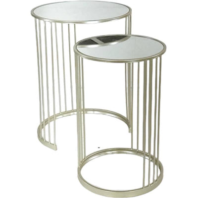 Balcombe Side Table With Mirror Top Set of 2 - Champagne