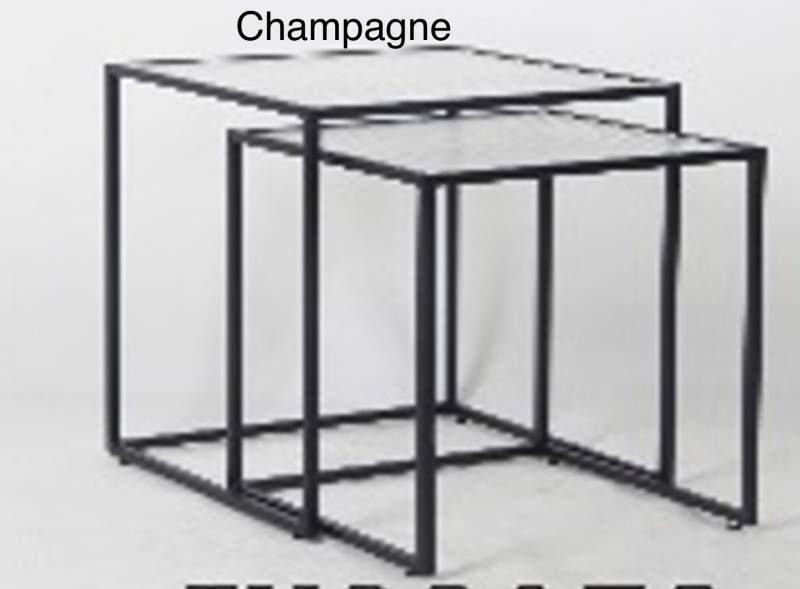 Atlantic Side Table Set of 2 - Champagne