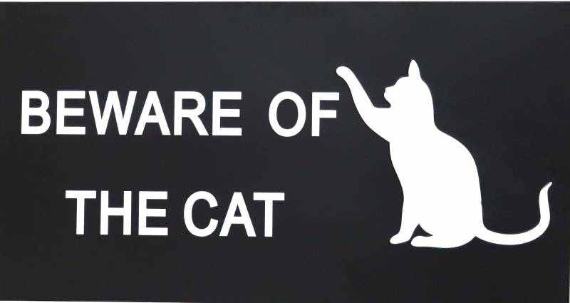 Beware of the Cat Sign