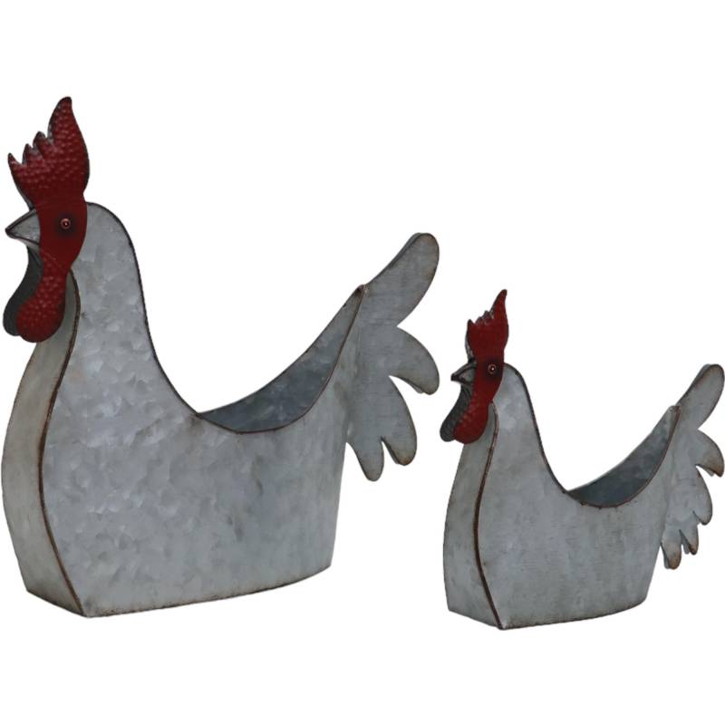Rooster Planter Set of 2