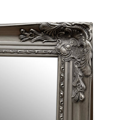 Small Ornate Mirror - Antique Silver