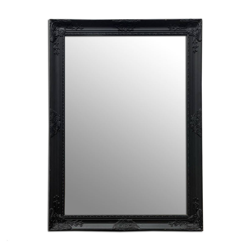 Small Ornate Mirror - Matte Black