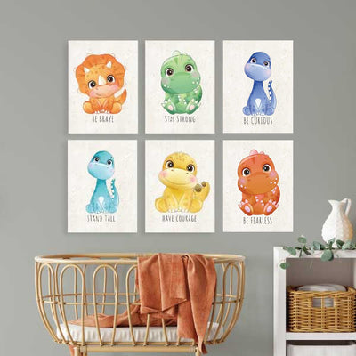 Baby Dinos 'Be Curious' Canvas I