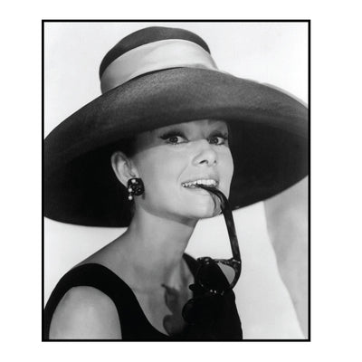 Miss Hepburn Framed Canvas Black Colour A