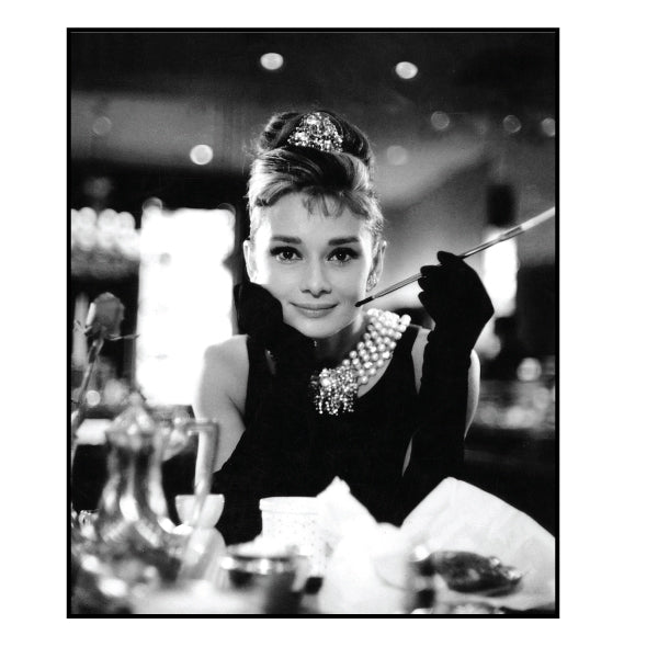 Miss Hepburn Framed Canvas Black Colour B