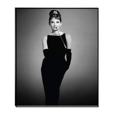 Miss Hepburn Framed Canvas Black Colour C