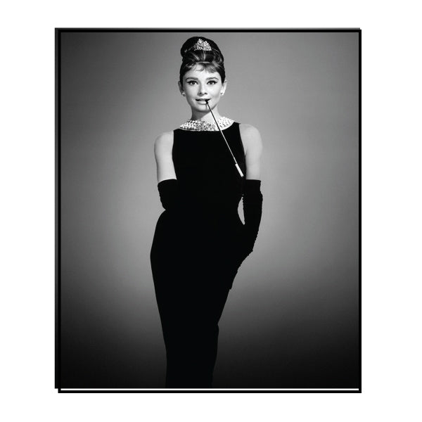 Miss Hepburn Framed Canvas Black Colour C