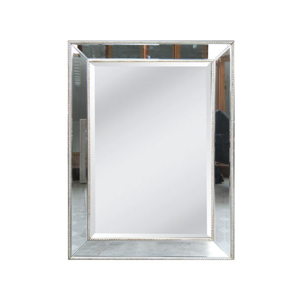 Natalia Mirror Mirrored Border Silver