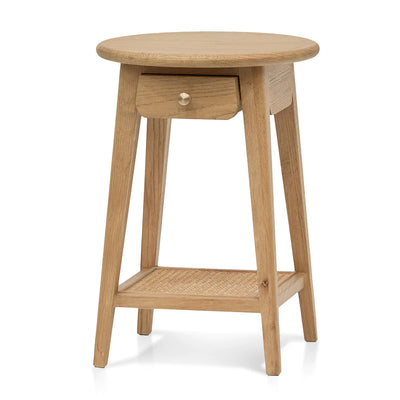 Heartwood Oak with Drawer Side Table