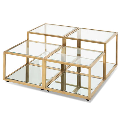 Set of 4 Glass Coffee Table