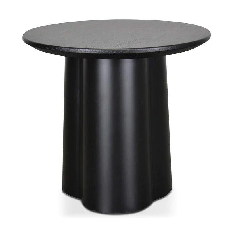 Round Wood Top Side Table