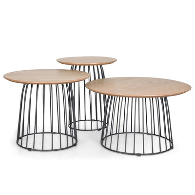 Set of Three Round Top Side Table