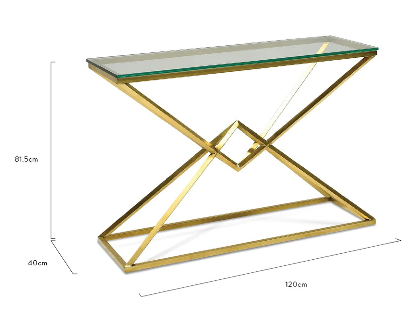 Triangular Geometric Console Table