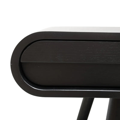 Narrow Wood Console Table - Black