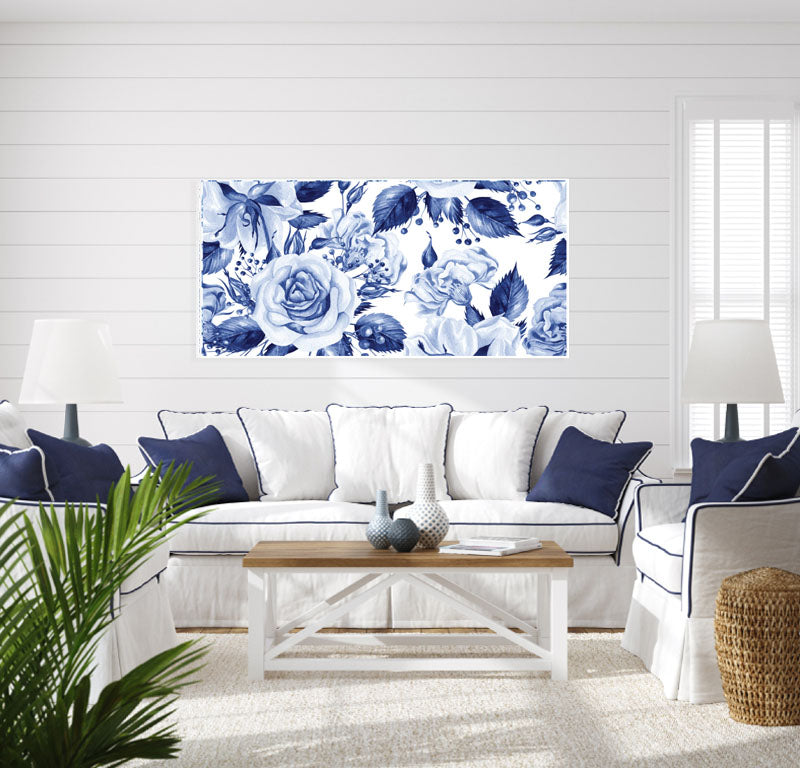 Elements Framed Canvas White Colour D