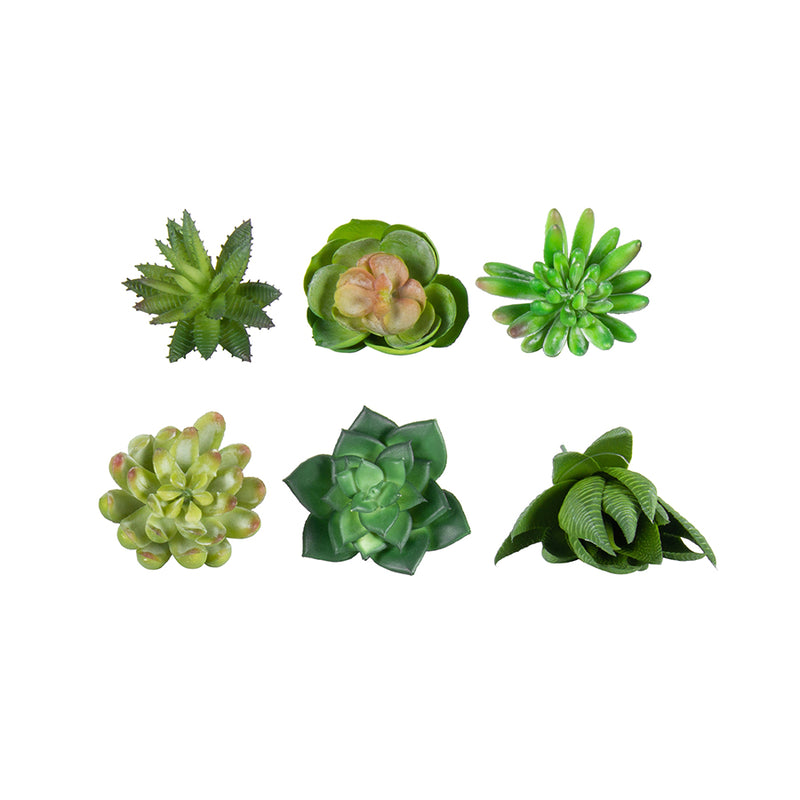 Set of 6 Artificial Small Succulent Stems