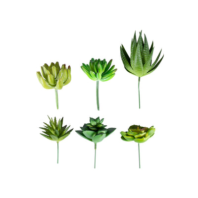 Set of 6 Artificial Small Succulent Stems