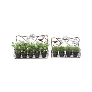 Set of 2 Nested Colour Bird Wall Planters