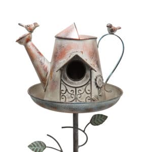 Watering Can Birdhouse Stake