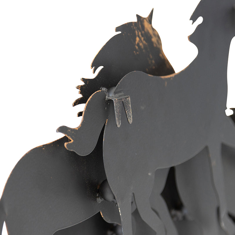3D Laser Cut Cantering Mustang Horses Wall Art
