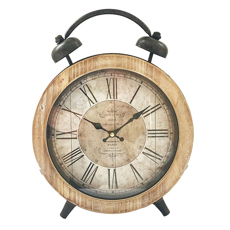 Large ‘Cafe de la Tour’ Tabletop Clock with Faux Alarm