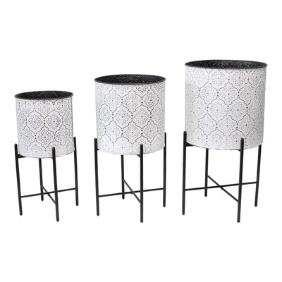 Set of 3 Nested French-Chic Pot Planters on Legs