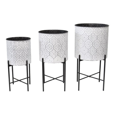 Set of 3 Nested French-Chic Pot Planters on Legs