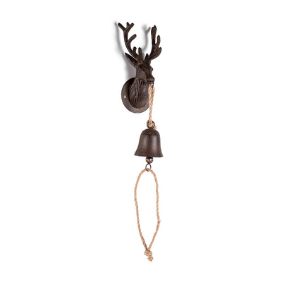Wrought Iron Caribou Wall Bell