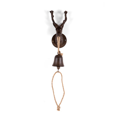 Wrought Iron Caribou Wall Bell