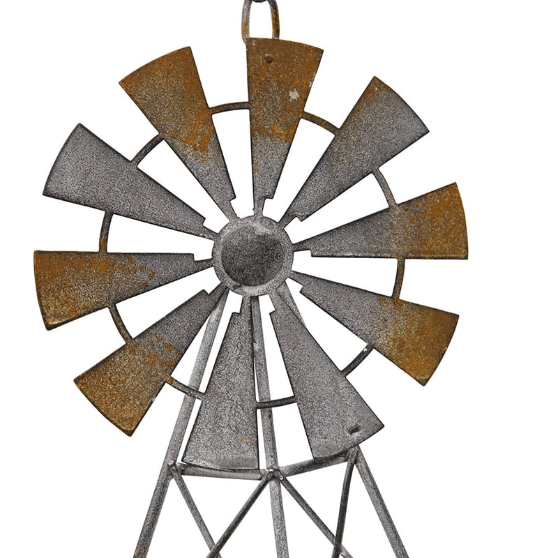 Hanging Windmill with Cast Iron Bell