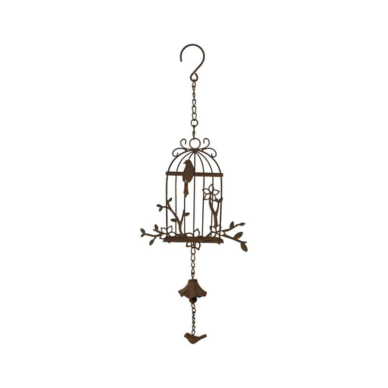 Hanging Birdcage with Cast-Iron Bell