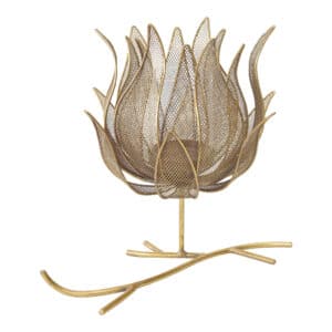 Lustre Lotus Pillar Candleholder