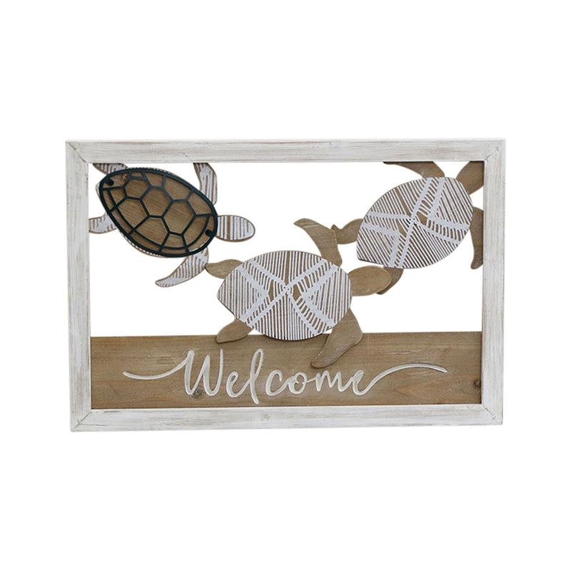 Turtle Welcome Framed Wall Art