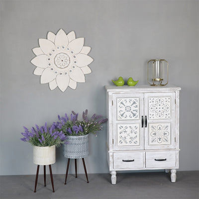 Fleur Moulded White Flower Wall Art