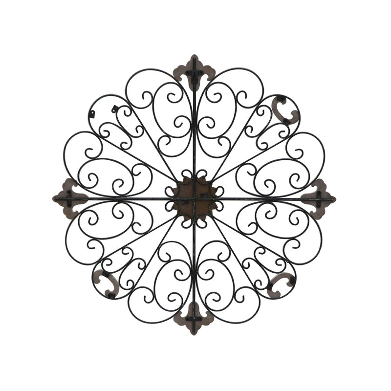 Circolo Fleur with Mould Round Metal Wall Art