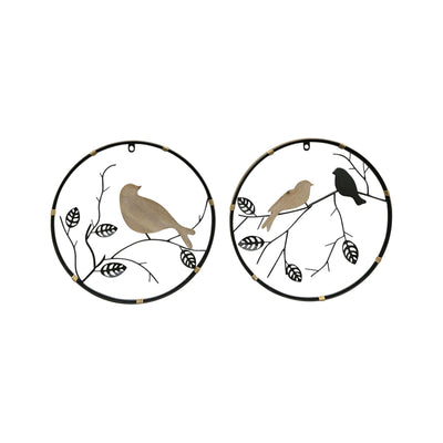 Set of 2 Assorted Contemporary Birds on Branch Wall Art