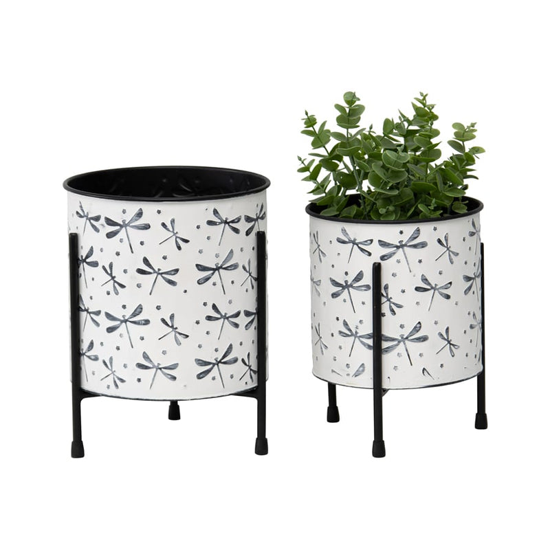 Set of 2 Nested Dragonfly Planters