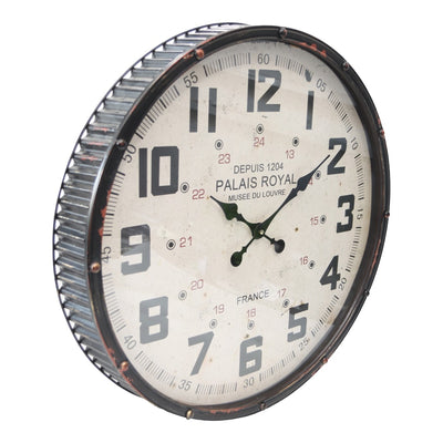 XL Vintage Palais-Royal Wall Clock with Glass Front