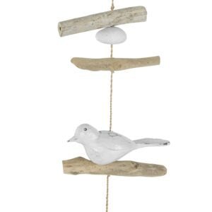 Handcarved String of Birds with Driftwood