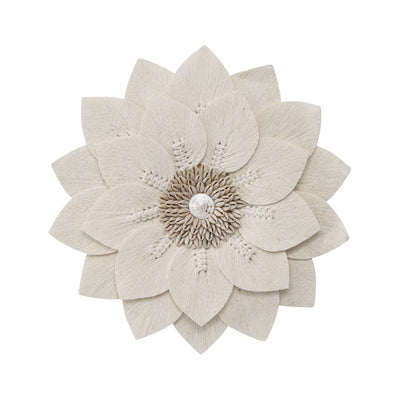 Handcrafted Flower with Shells Wall Art