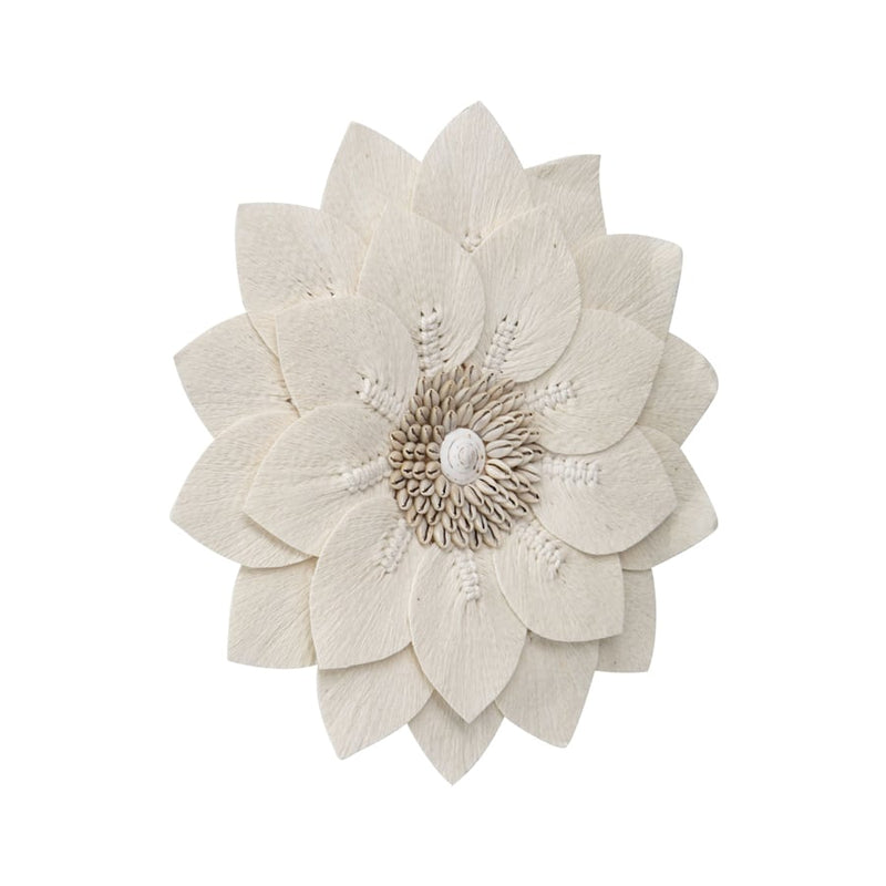Handcrafted Flower with Shells Wall Art