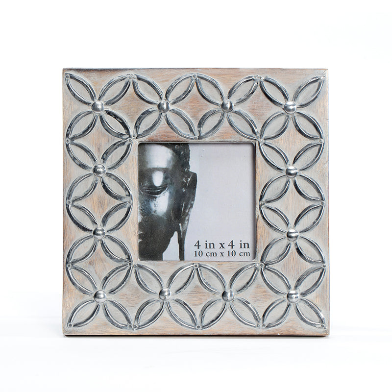 Handcrafted Mangowood with Metal Zen Photoframe