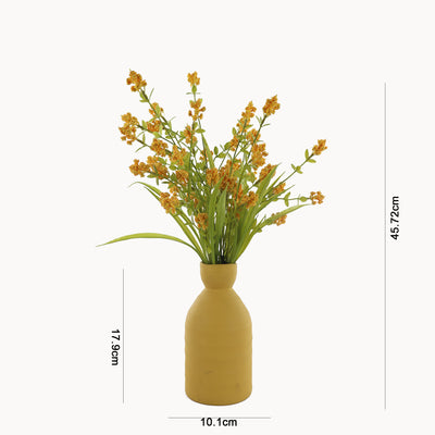 Sunny Artificial Wild Flowers in Ceramic Vase