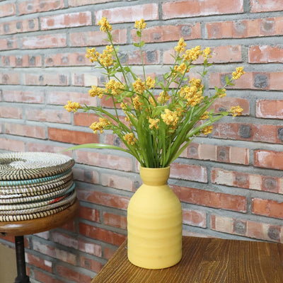 Sunny Artificial Wild Flowers in Ceramic Vase