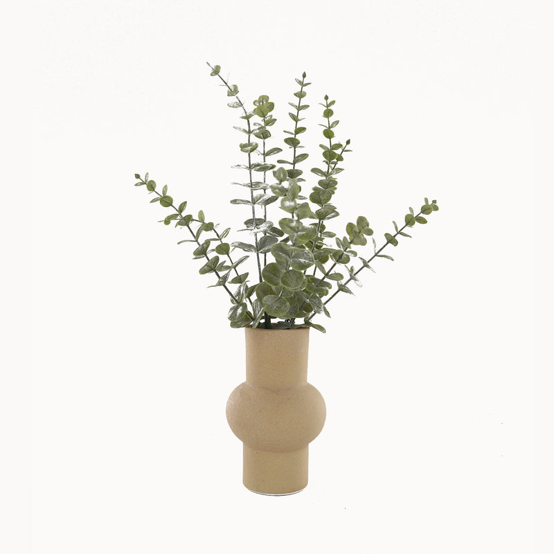 Costella Artifical Eucalyptus in Ceramic Vase