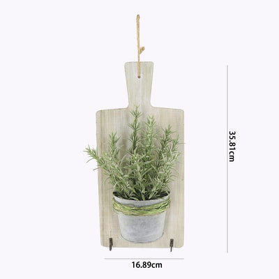 Artificial Rosemary Hanging Chopping Board with Hooks