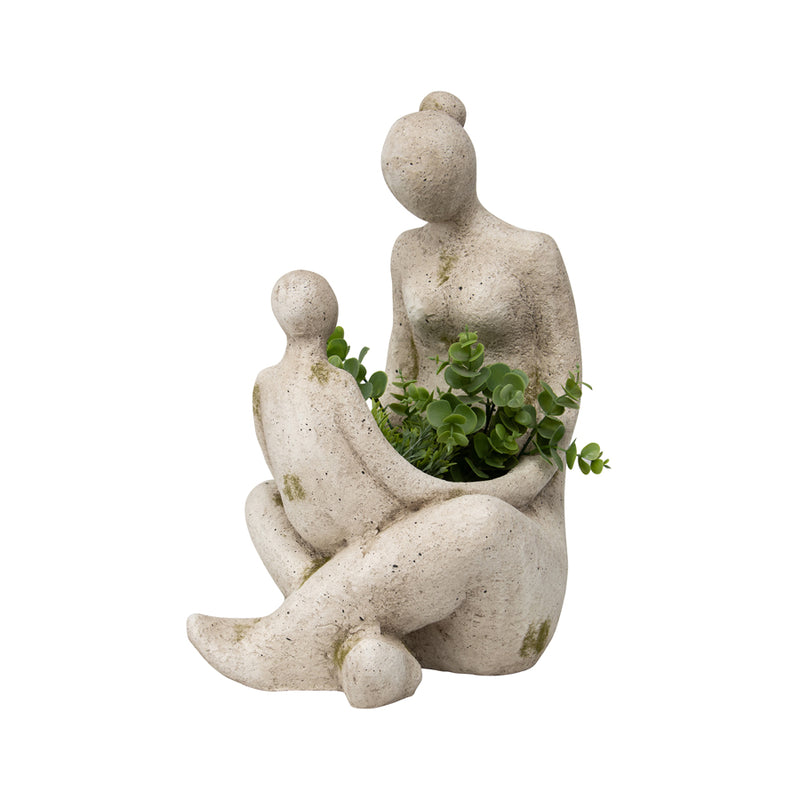 Arty Mother & Child Planter with Hole & Plug