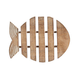 Handcrafted Mango Wood Fish Trivet