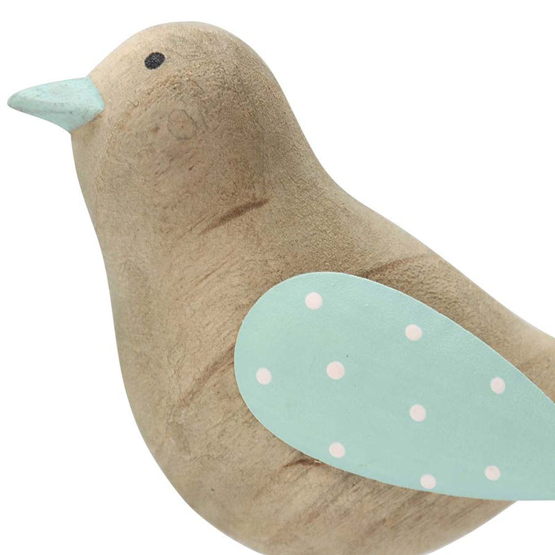 Set of 2 Assorted Shabby Birds with Green