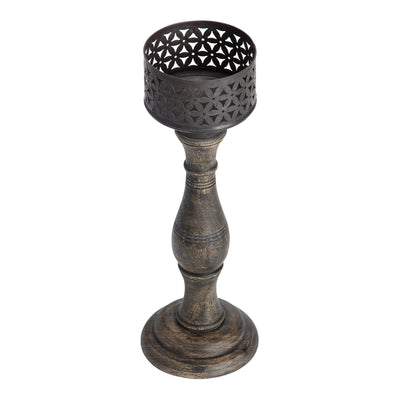 Handcrafted Ornate Baroque Pillar Candle Holder